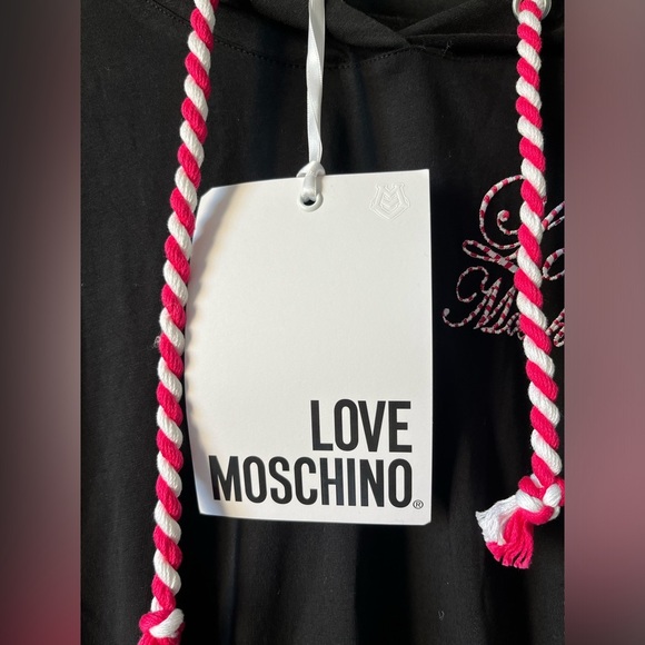 NWT Love Moschino Black Dress with candy cane coloured trims (size 4) - Picture 3 of 12